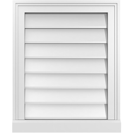 Ekena Millwork Vertical Surface Mount PVC Gable Vent w/ 2"W x 2"H , Brickmould Sill Frame, 18"W x 22"H GVPVE18X2203SN